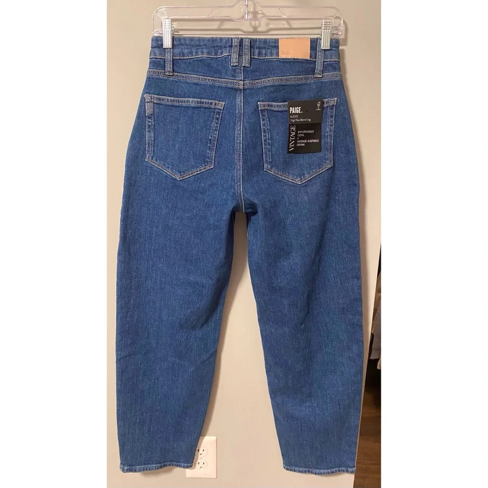 PAIGE Alexis Barrel Leg High Rise Jeans NWT - Picture 8 of 14